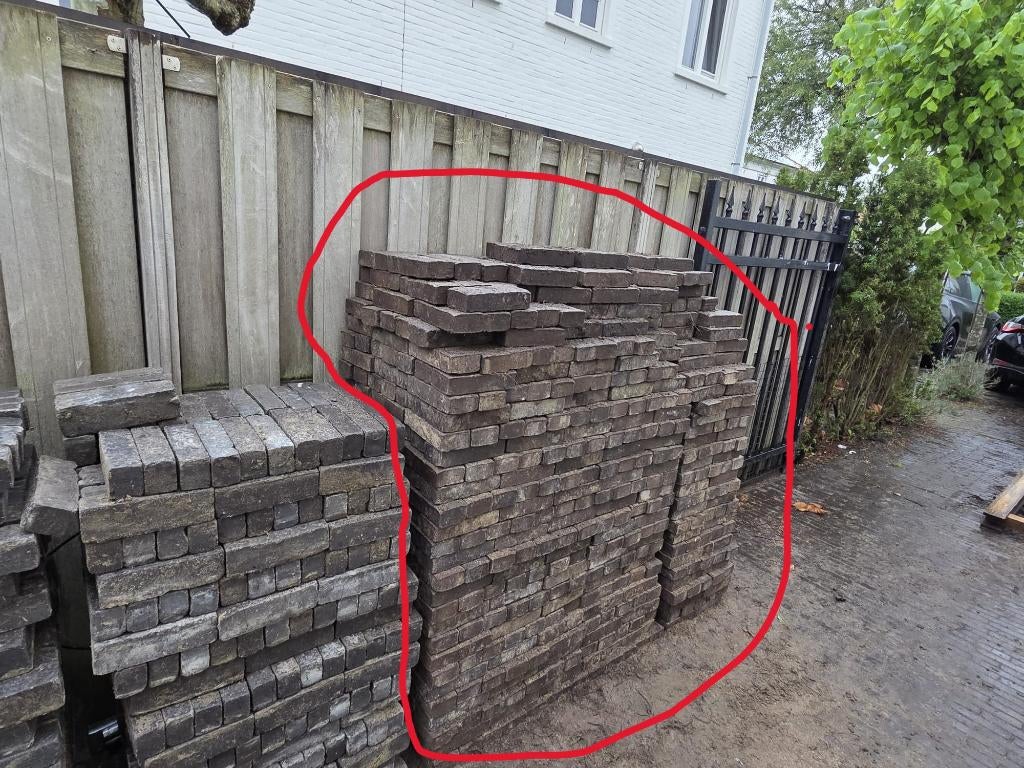 Gebruikte getrommelde klinkers / waaltjes, Ophalen, Gebruikt, Klinkers, 10 m² of meer