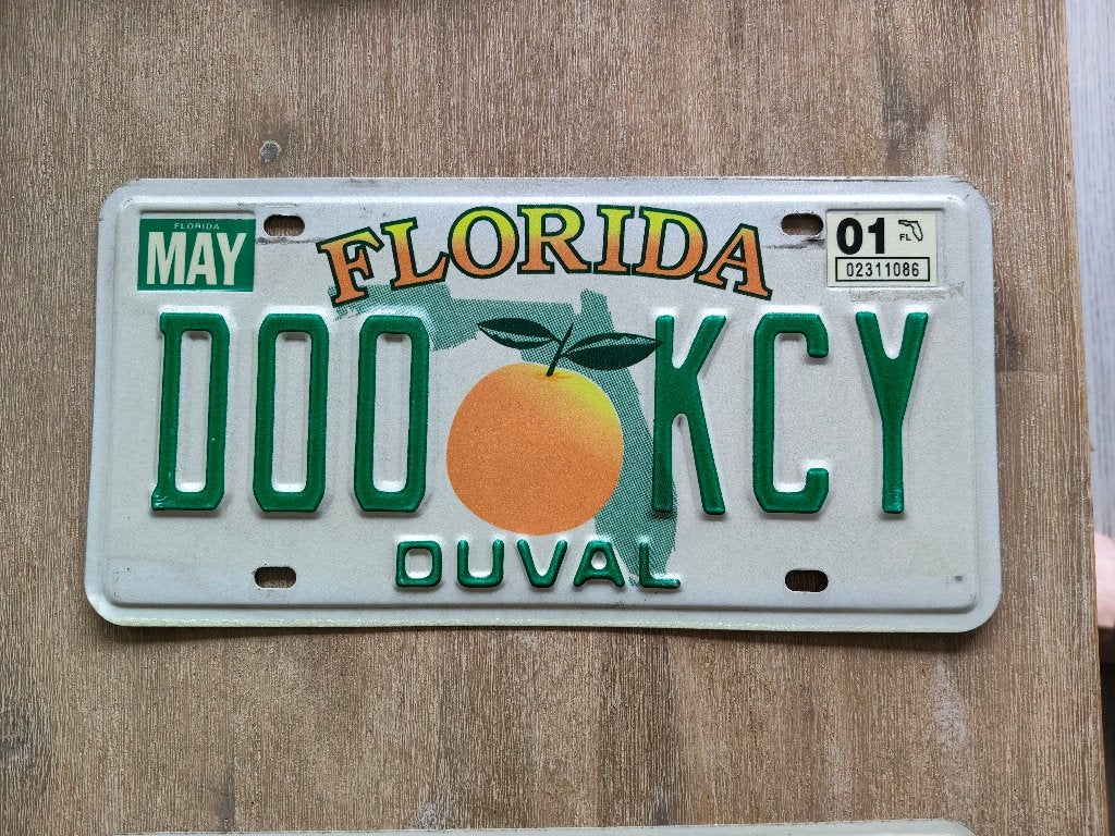 8097 nummerbord florida d00-kcy duval, Verzenden, Auto's