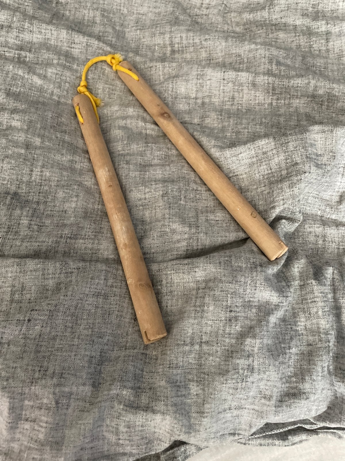 Zelfgemaakte houten nunchaku, Ophalen of Verzenden, Gebruikt, Kung-Fu, Vechtsportmateriaal