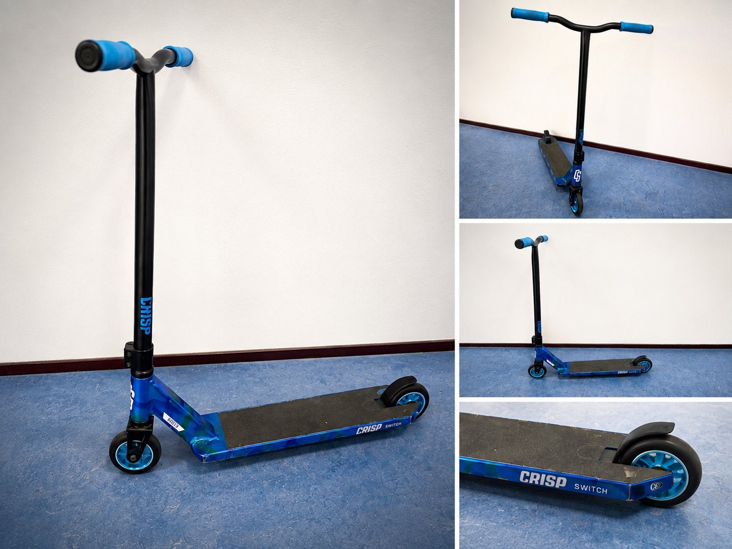 Crisp Switch Stuntstep – Blauw/Zwart – Goede staat, Ophalen, Gebruikt, Overige typen