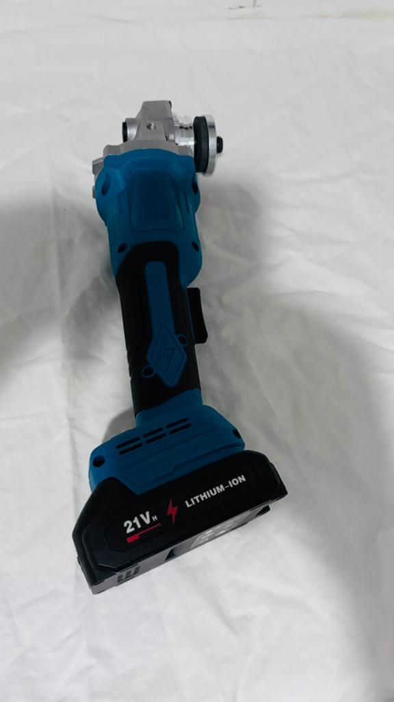 Nieuwe Accu Haakse Slijper met 2x 21V Lithium-Ion Accu's, Ophalen of Verzenden, Nieuw, 700 tot 1000 watt, Haakse handslijpmachine