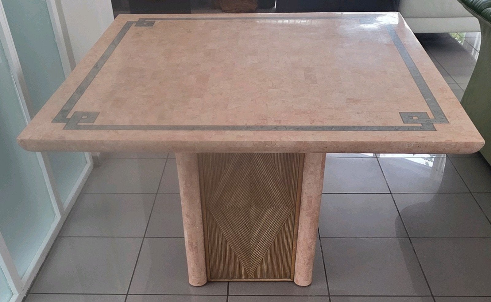 Postmoderne eettafel Robert Marcius design jaren 80 vintage, Ophalen, Gebruikt, Rechthoekig, 100 tot 150 cm