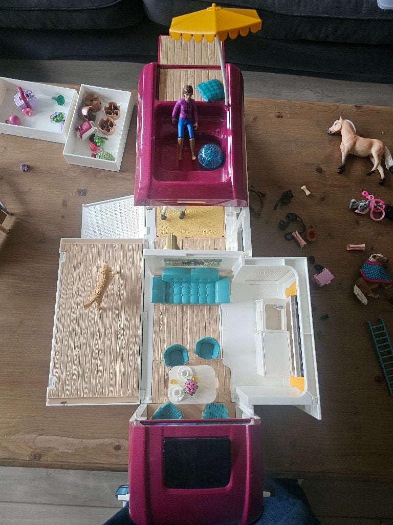 schleich camper, Ophalen of Verzenden, Gebruikt