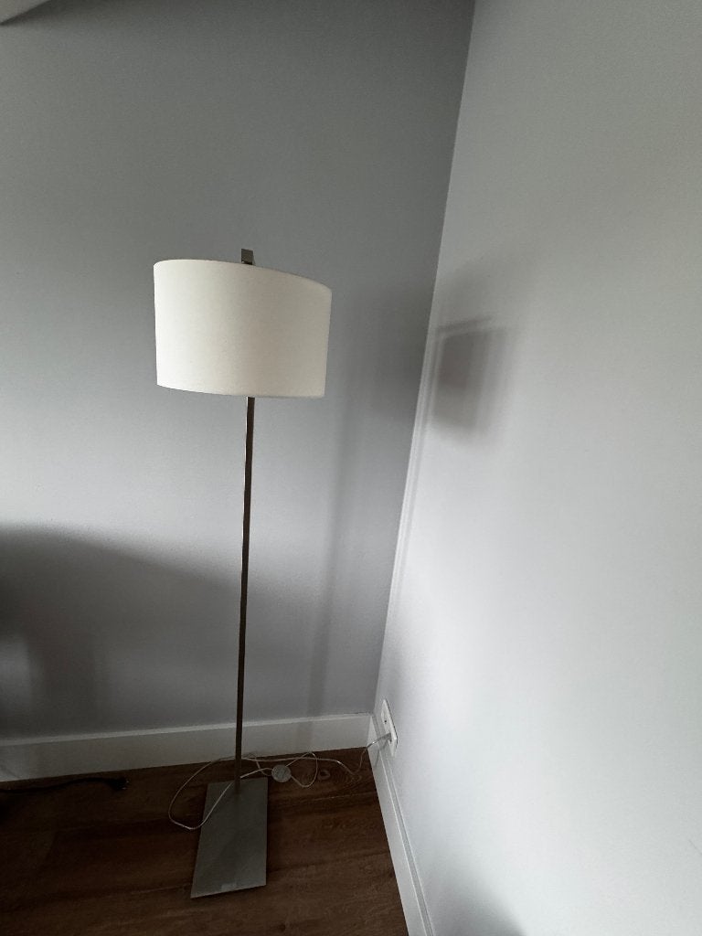 It's About RoMi Citylights design vloerlamp – RVS/ witte kap, Ophalen, E27 (groot), Zo goed als nieuw, Metaal