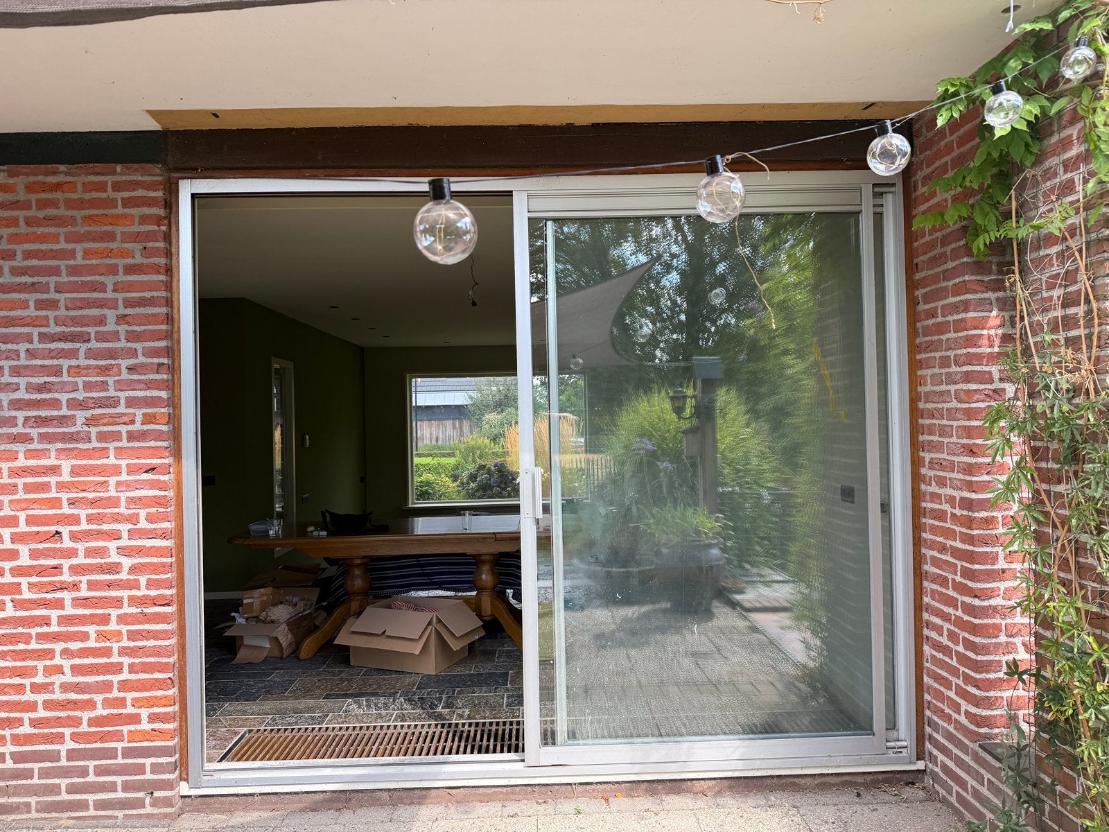 Aluminium schuifpui + kozijn, Doe-het-zelf en Verbouw, Kozijnen en Schuifpuien, Ophalen, Gebruikt, 225 cm of meer, Aluminium