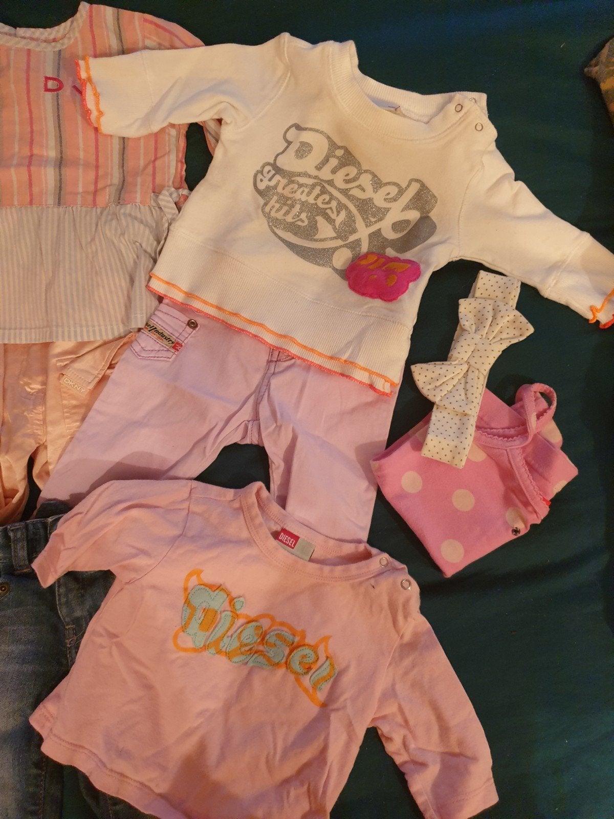 Babypakket merk Tommy Hilfiger Diesel Bengh DKNY 62 68, Kinderen en Baby's, Ophalen, Zo goed als nieuw, Maat 62