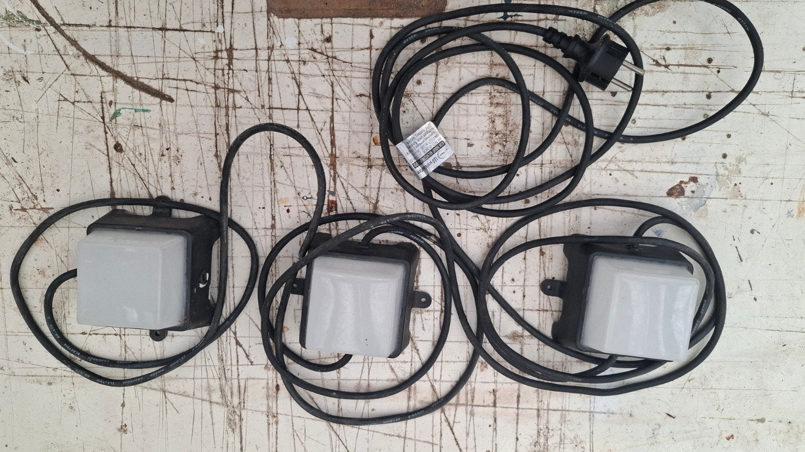 Set van 3 LED-bouwlampen met stekker, Ophalen, Overige merken, Gebruikt, Kunststof