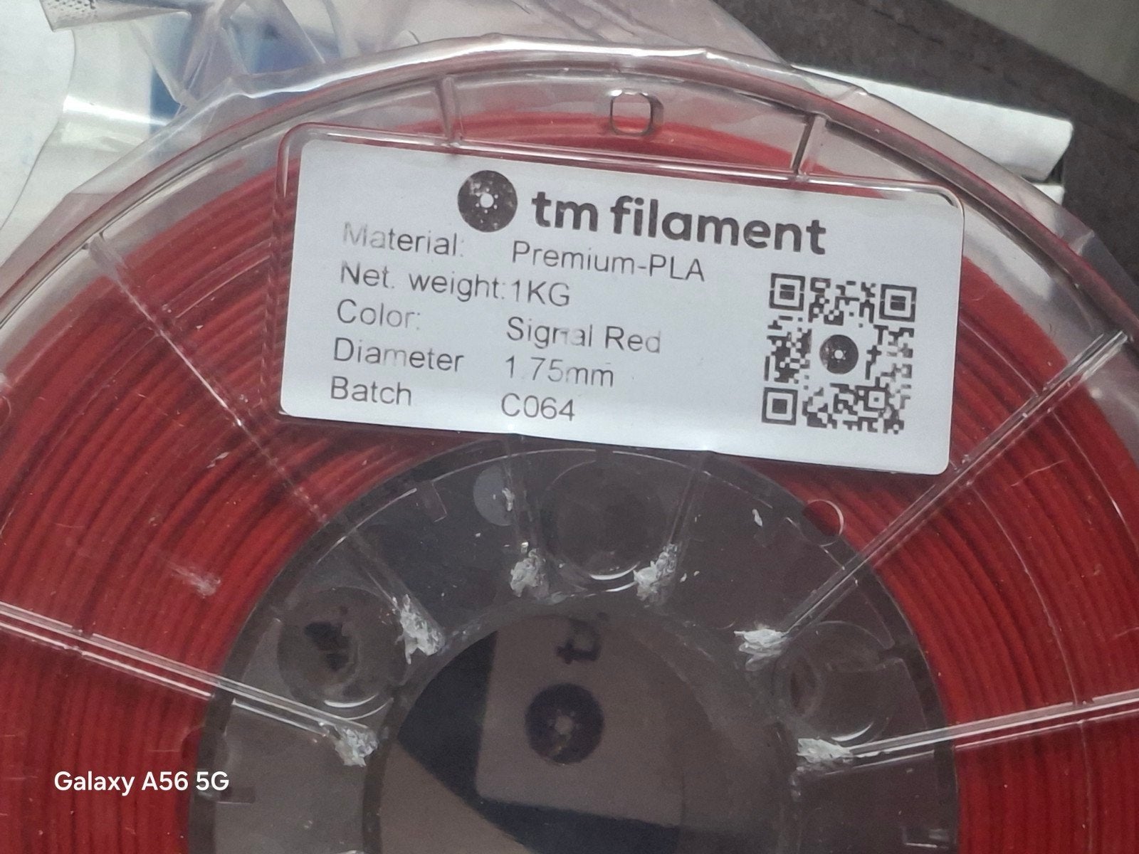 TM Filament Premium-PLA 1.75mm Signal Red 1KG, Computers en Software, Ophalen of Verzenden, Nieuw, Filamentrollen