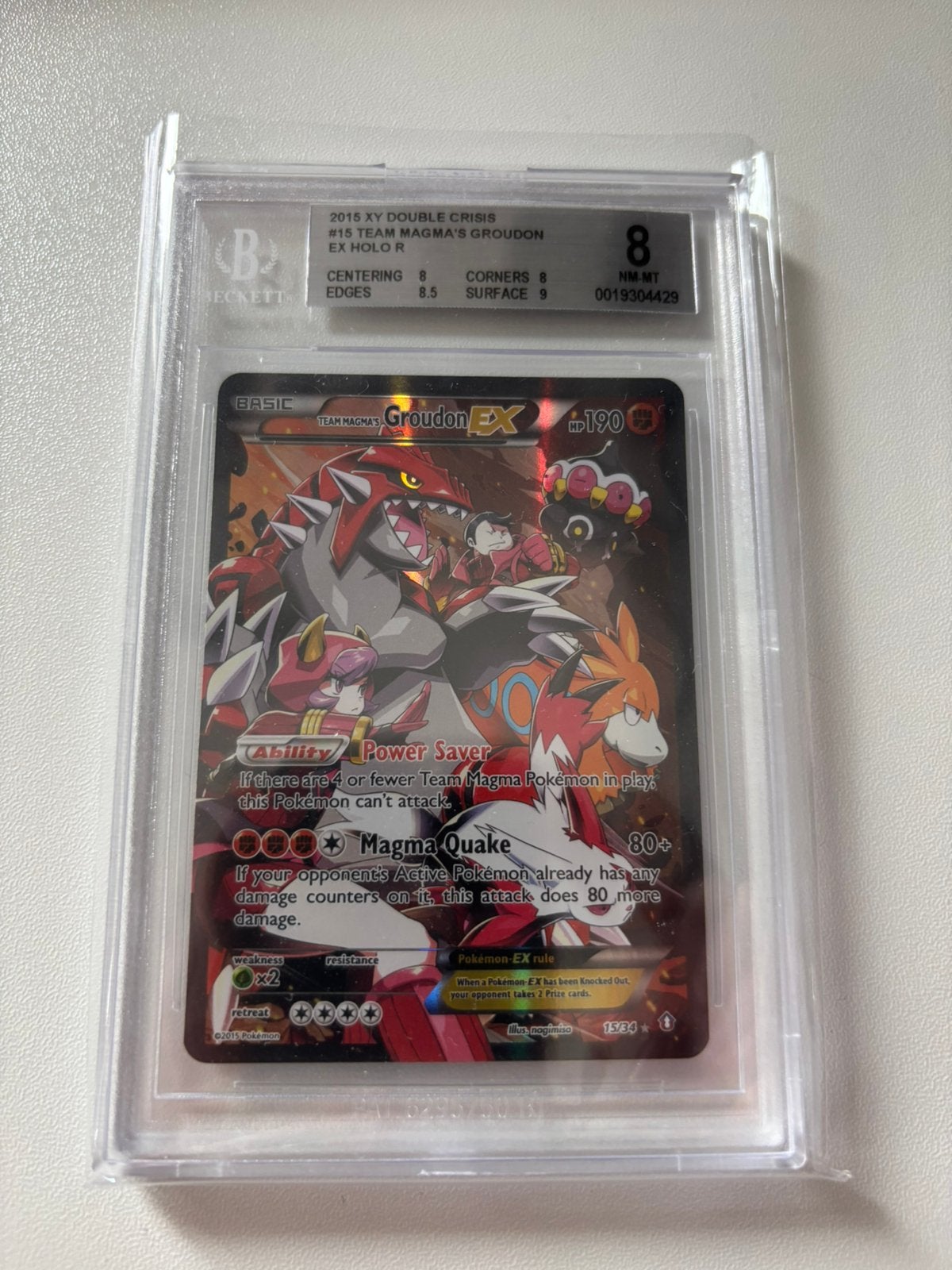 Pokemon Team Magma’s Groudon DCR 15 BGS 8, Ophalen of Verzenden, Zo goed als nieuw