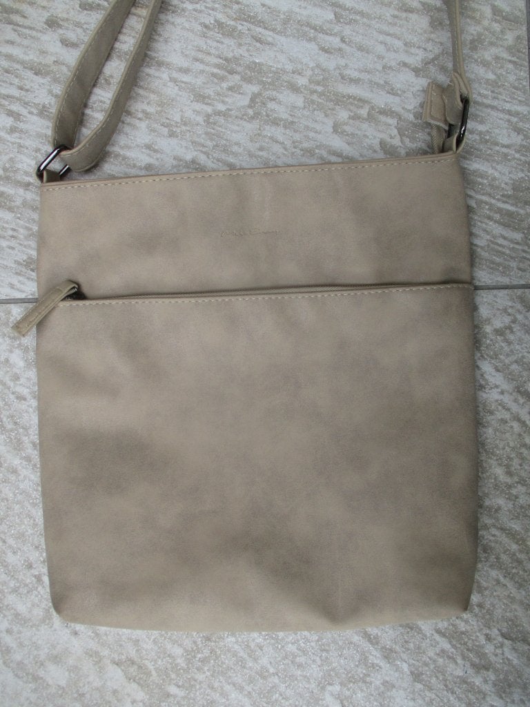 Schoudertas beige nepleer NIEUW tas afm. 25 x 5 x 30 cm, Ophalen of Verzenden, Nieuw, Beige, Overige merken