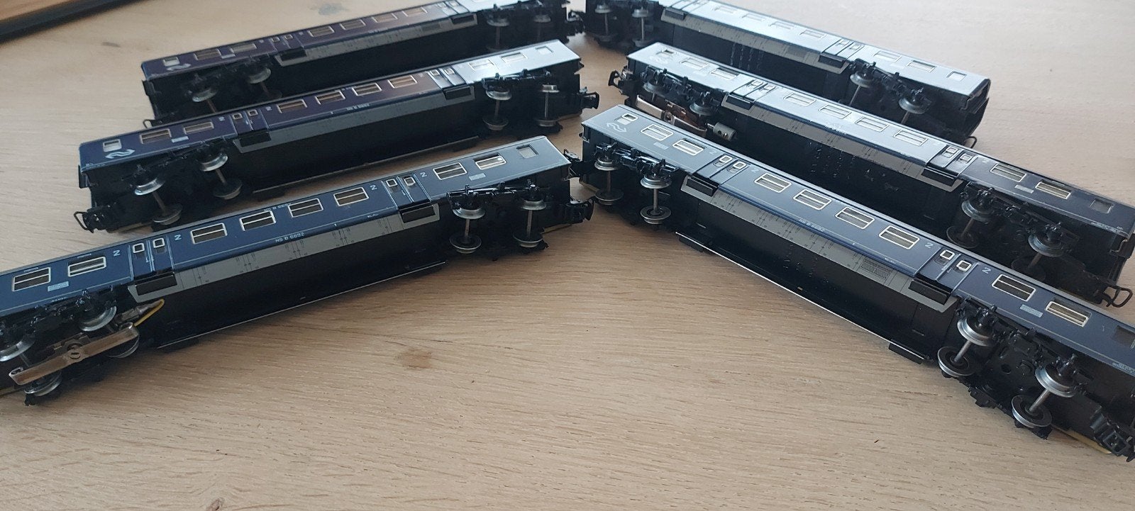6 Märklin NS d-tr rijtuigen NS dubbelpijllogo artnr 4049,, Hobby en Vrije tijd, Modeltreinen | H0, Wisselstroom, Wagon, Ophalen of Verzenden