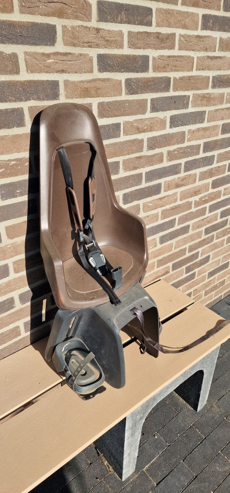 Bobike Maxi ONE E-BD Coffee Brown achterzitje, Fietsen en Brommers, Fietsaccessoires | Fietsstoeltjes, Ophalen, Achterzitje, 9 t/m 36 kg