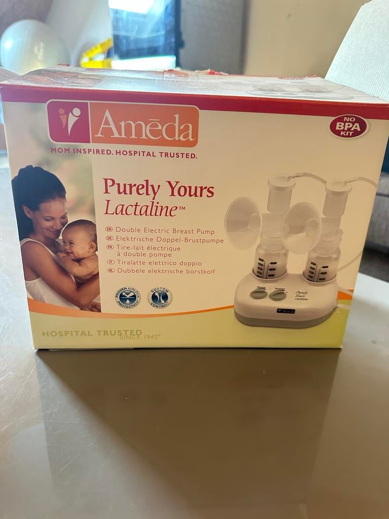 Ameda Purely Yours Lactaline Dubbele Elektrische Borstkolf, Ophalen of Verzenden, Gebruikt, Borstkolf