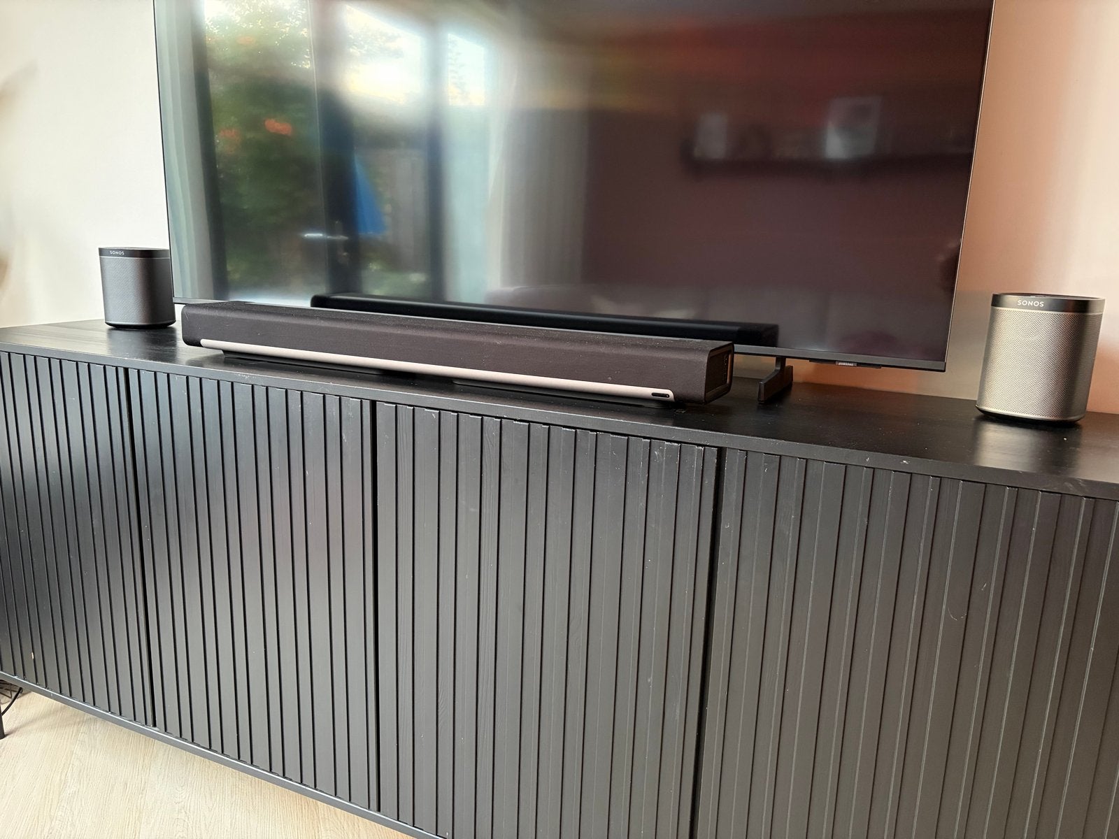 Sonos Home Cinema Set: Playbar + 2x Play:1, Soundbar, Zo goed als nieuw, Overige spelers, Ophalen
