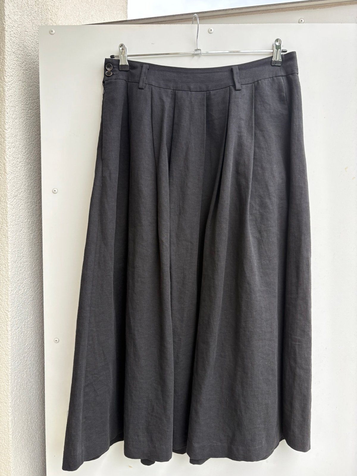 Zwarte rok, linnen, merk : Skirt, Forte Forte, mt L, Maat 38/40 (M), Zwart, Ophalen of Verzenden, Zo goed als nieuw