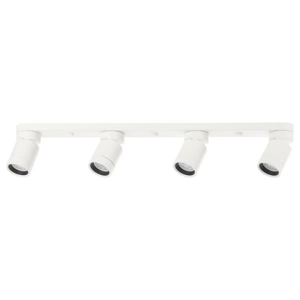 Witte Ikea Nymane Plafondspot met 4 Richtbare Spots, Ophalen, Metaal of Aluminium, Zo goed als nieuw, Led