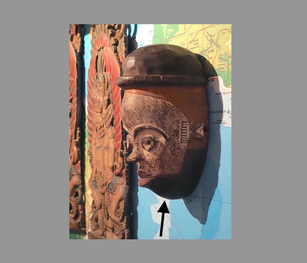 Niet-Westerse Kunst o.a. Ibibio masker Nigeria (251019-07), Ophalen of Verzenden