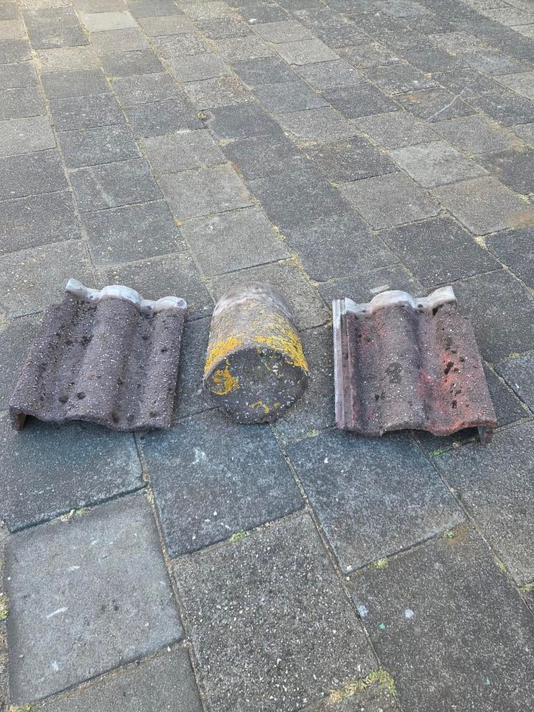 betonnen sneldekkers, kantpannen en nokvorsten, Doe-het-zelf en Verbouw, Dakpannen en Dakbedekking, Ophalen, Gebruikt, Steen of Klei