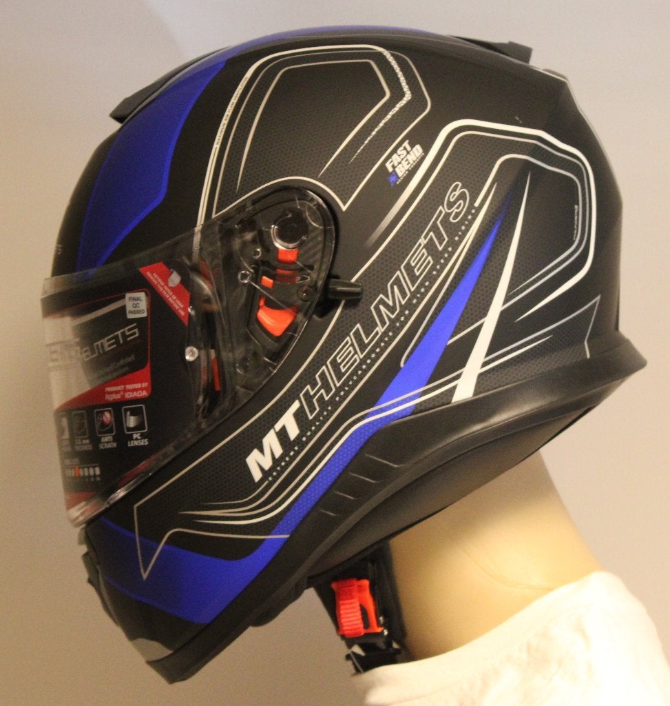 mt helm thunder 3 mat blue, Integraalhelm, ., L, .