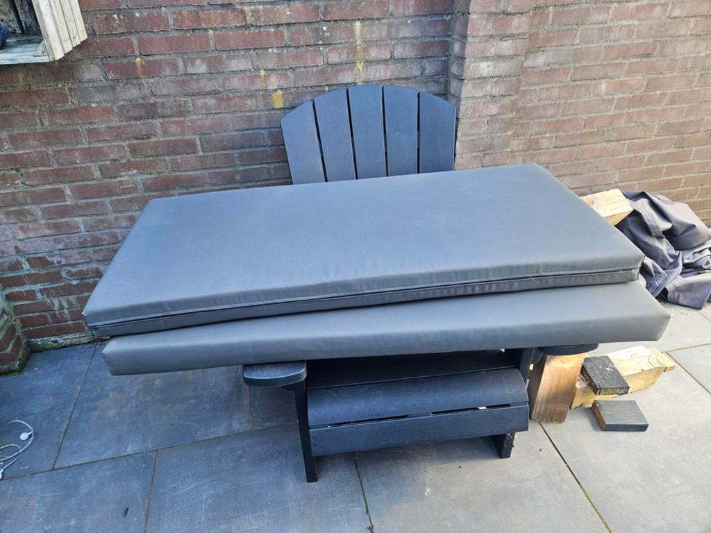 Tuinkussens loungeset- Antracietgrijs, Tuin en Terras, Tuinmeubel-accessoires, Ophalen of Verzenden, Gebruikt