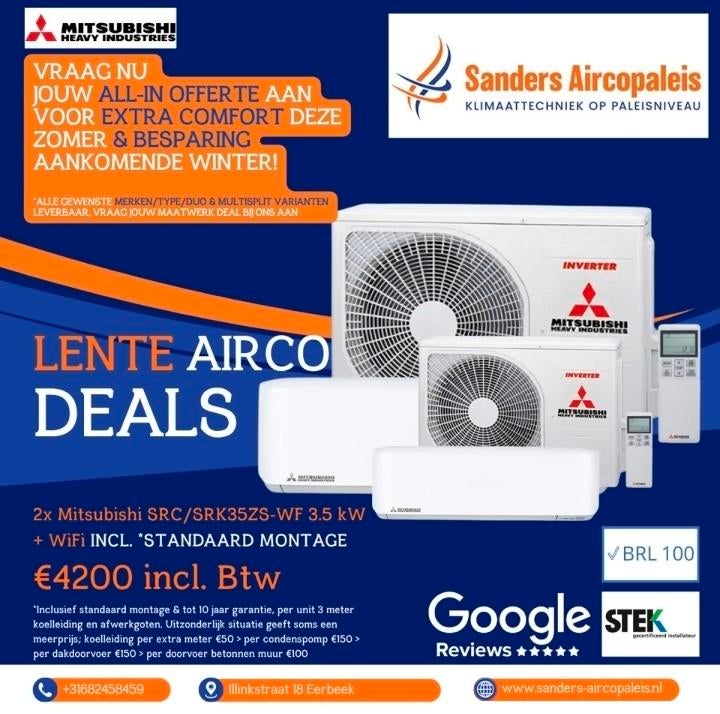 Airco systemen incl montage Lente deals! Pak nu nog uw kans, Audio, Tv en Foto, Accu's en Batterijen, Ophalen of Verzenden