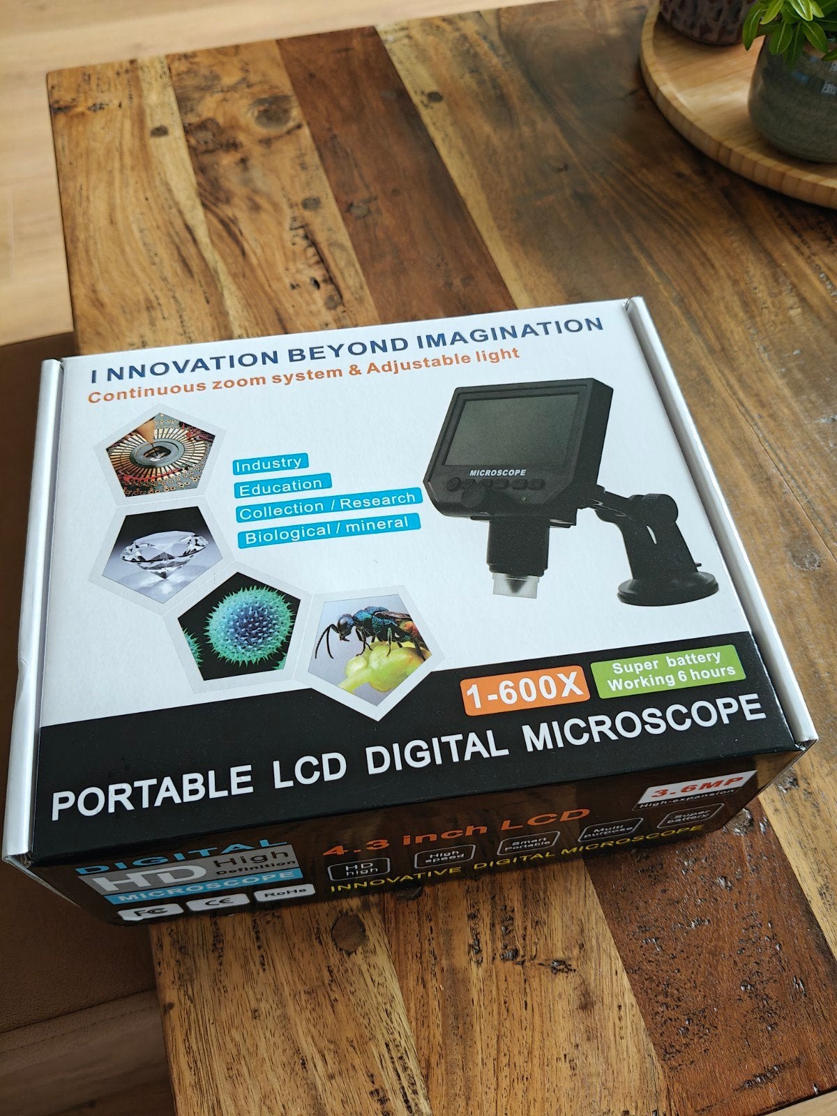 LCD digitale draagbare microscoop, Ophalen of Verzenden, Nieuw, 400x tot 1000x, Stereomicroscoop