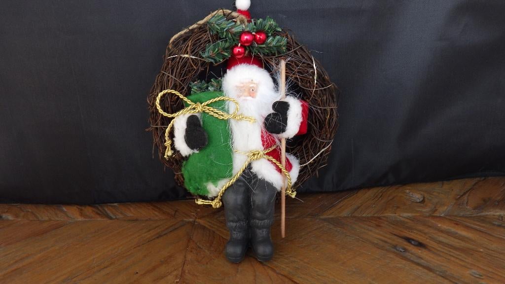 mooie krans met kerstman erin zittend, Ophalen of Verzenden, Gebruikt