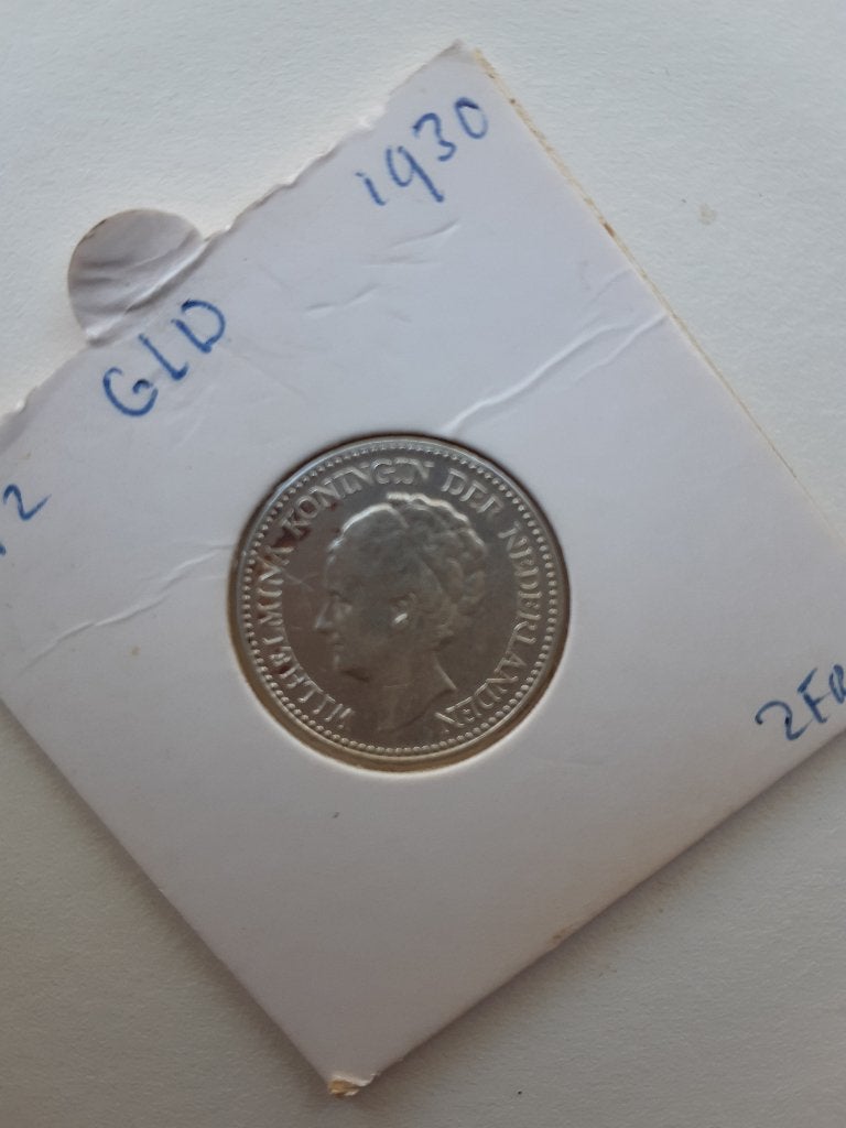 ½ Gulden Koningin Wilhelmina 1930, ½ gulden, Zilver, Ophalen of Verzenden, Koningin Wilhelmina