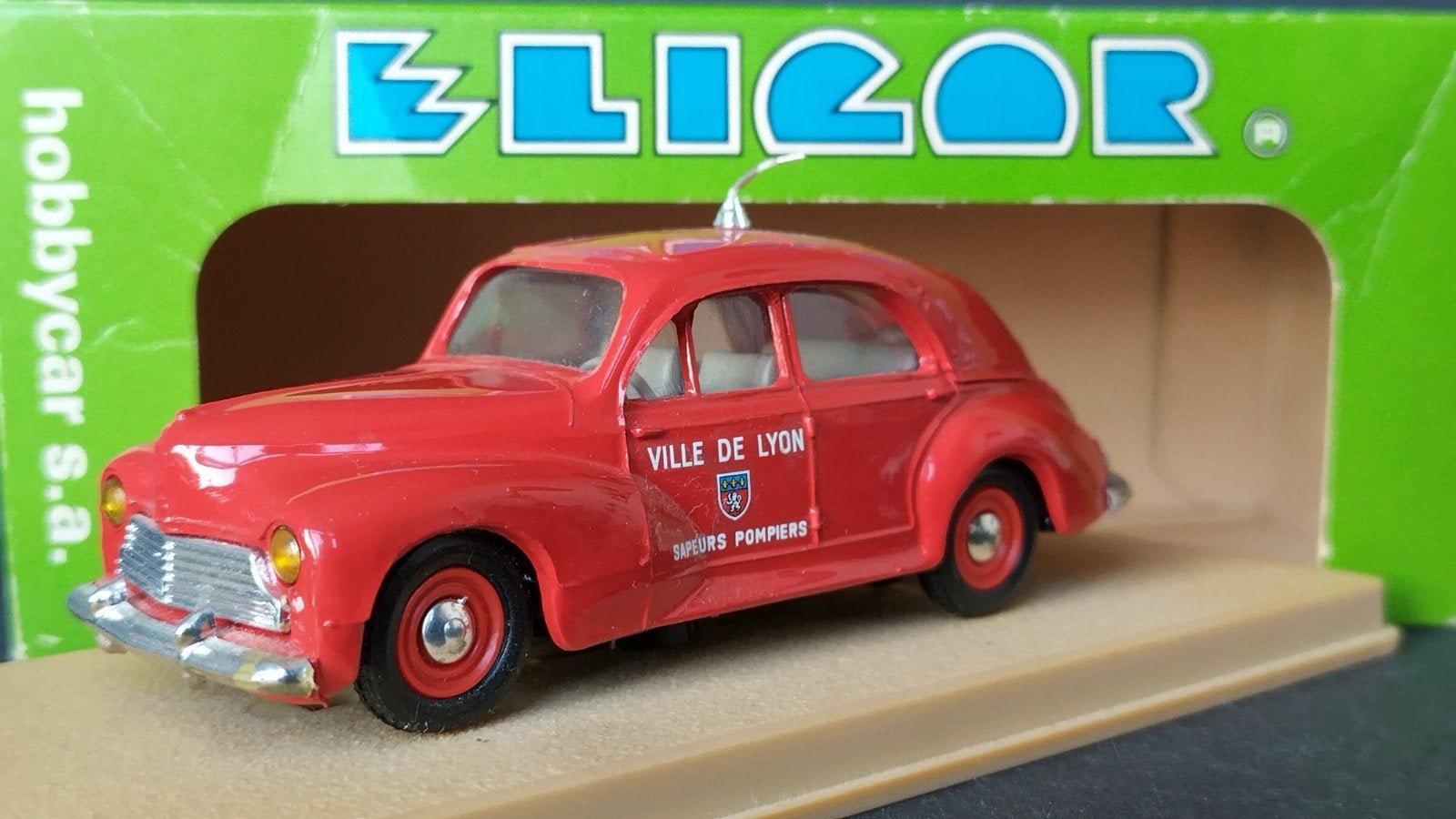 Peugeot 203 Sapeurs Pompiers 1:43 Eligor Pol, Hobby en Vrije tijd, Modelauto's | 1:43, Overige merken, Auto, Verzenden, .