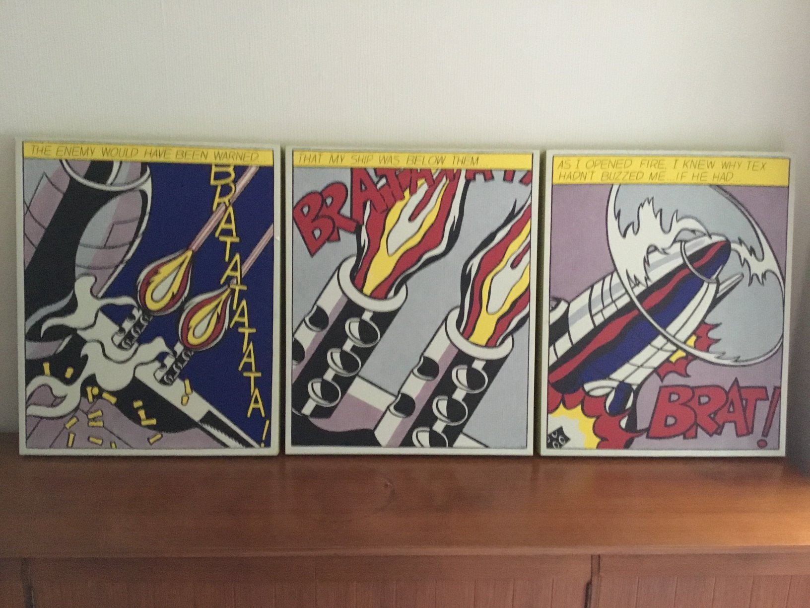 Vintage zeefdruk Roy Lichtenstein Pop Art., Ophalen of Verzenden