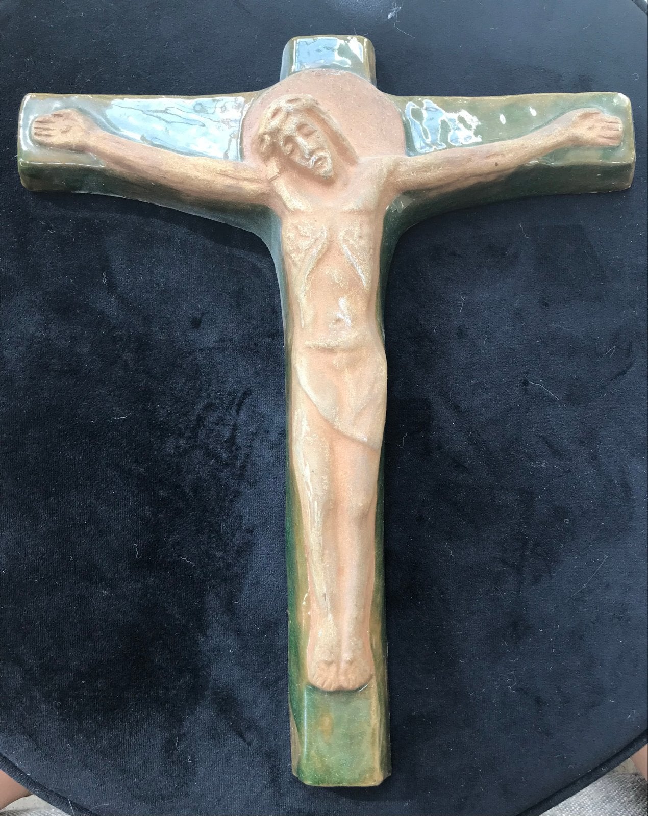 Vintage keramiek Christusbeeld - Kruisbeeld, Antiek en Kunst, Ophalen of Verzenden