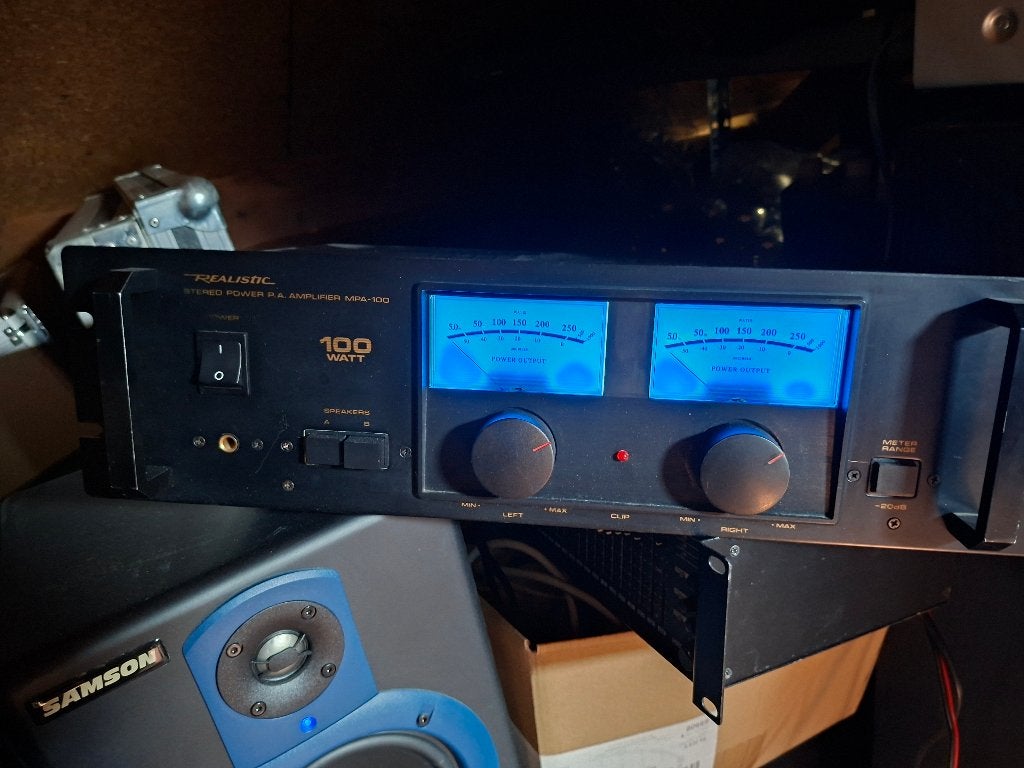 realistic versterker   MPA 100, Audio, Tv en Foto, Gebruikt, 120 watt of meer, Stereo, Ophalen