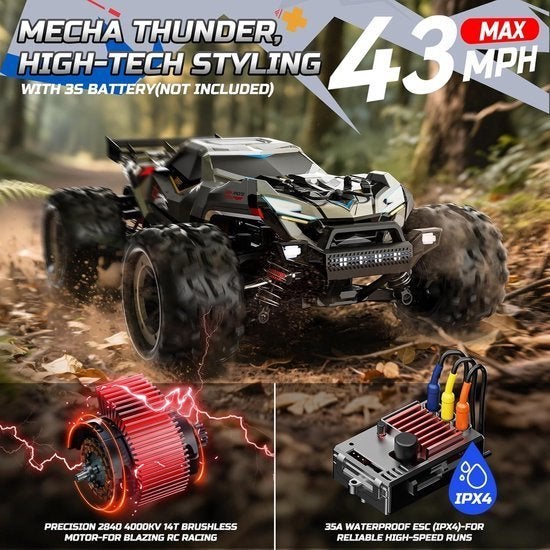 RC Monster Truck – RC Auto – RC Wagen – Bestuurbare Truck, Corvance B.V., Verzenden, Nieuw, Corvancebol@gmail.com