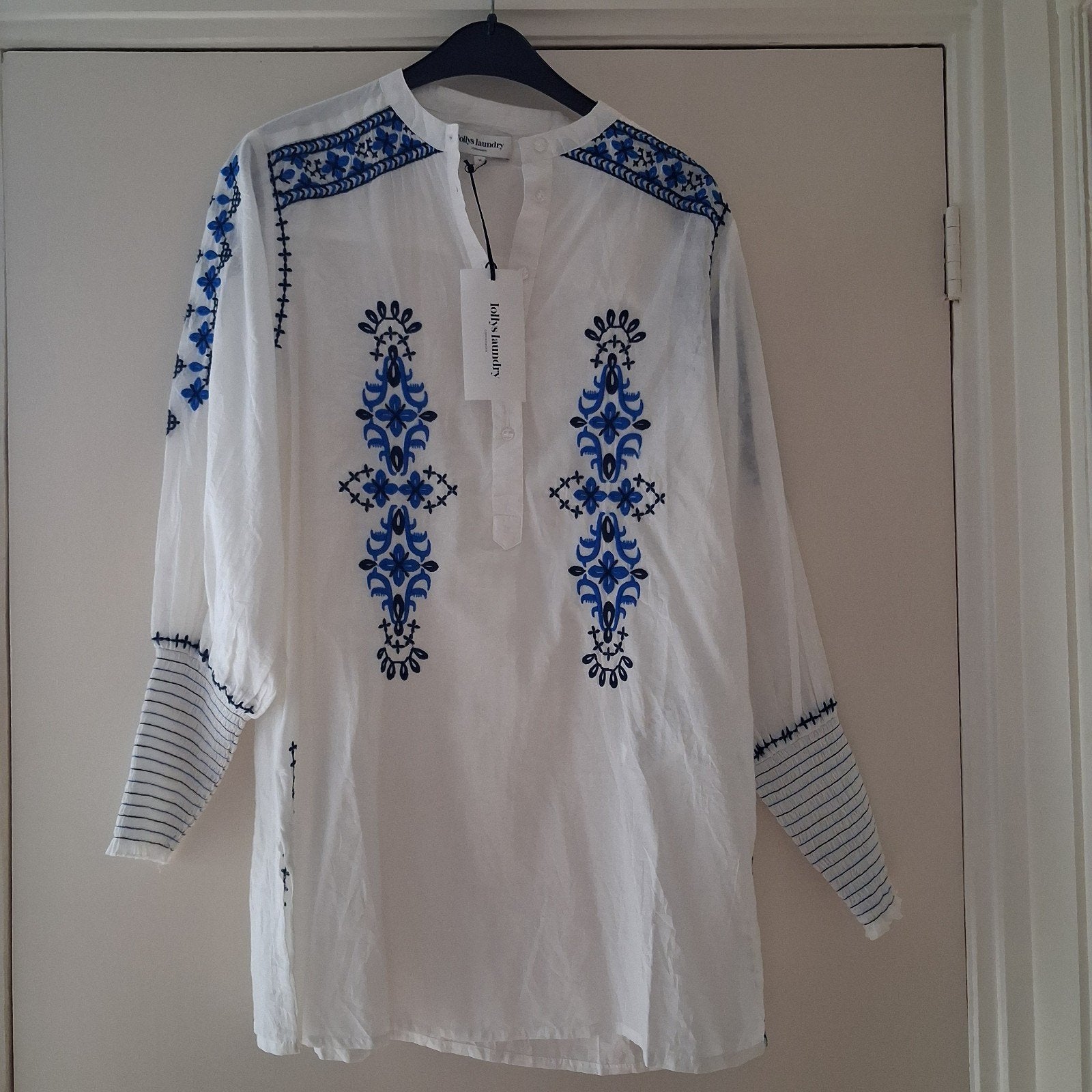 Lollys Laundry blouse met borduursel - Maat M, Maat 38/40 (M), Wit, Nieuw, Ophalen of Verzenden