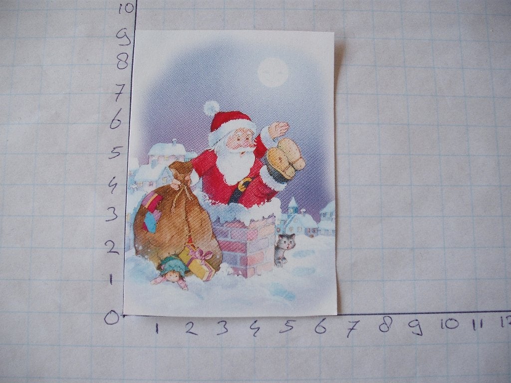 nr. 860 - uitgeknipt 3d plaatje kerst, Ophalen of Verzenden, Nieuw, Kerst, Knipvel