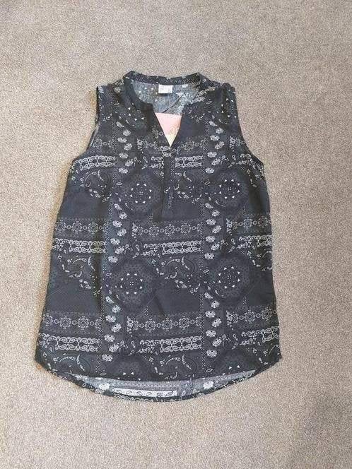 Zwarte/Witte blouse van Janina, Maat S, nieuwe, Ophalen of Verzenden, Nieuw, Maat 38/40 (M), Wit