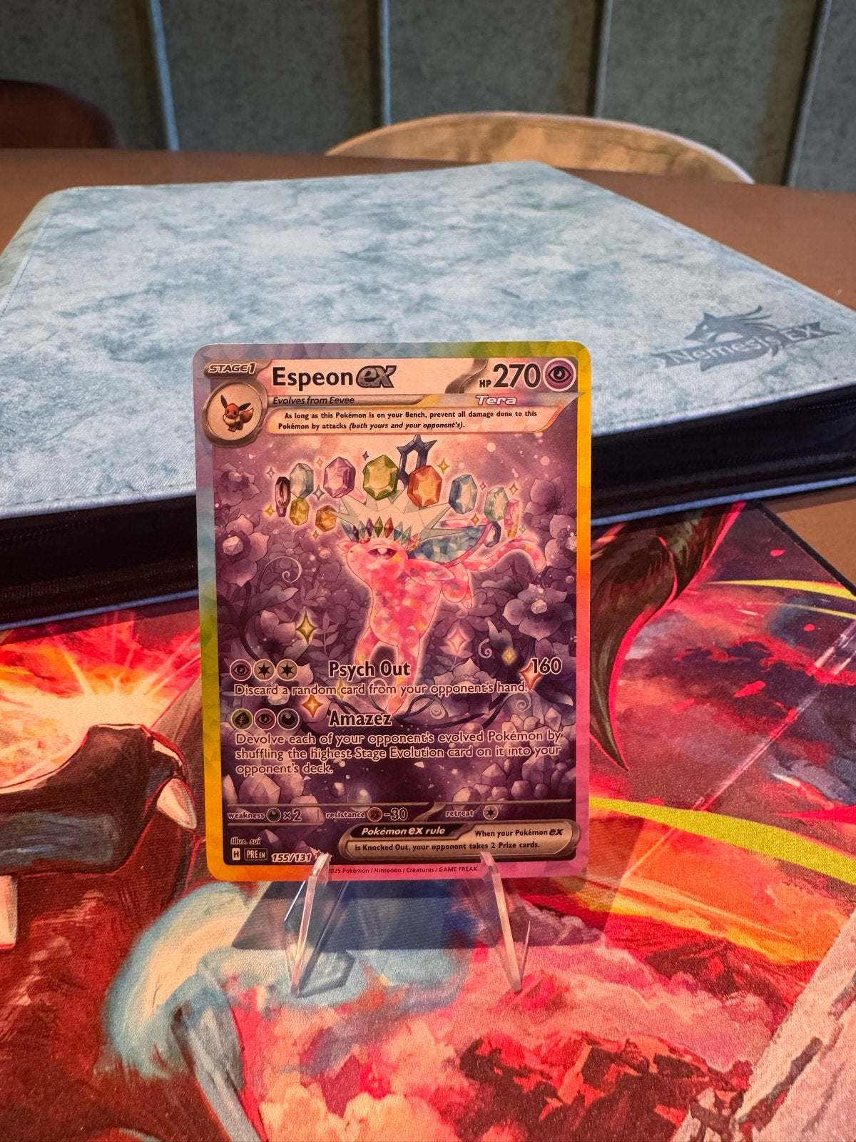 Espeon EX 155/131 Prismatic Pokémon Kaart, Hobby en Vrije tijd, Verzamelkaartspellen | Pokémon, Ophalen, Zo goed als nieuw, Losse kaart