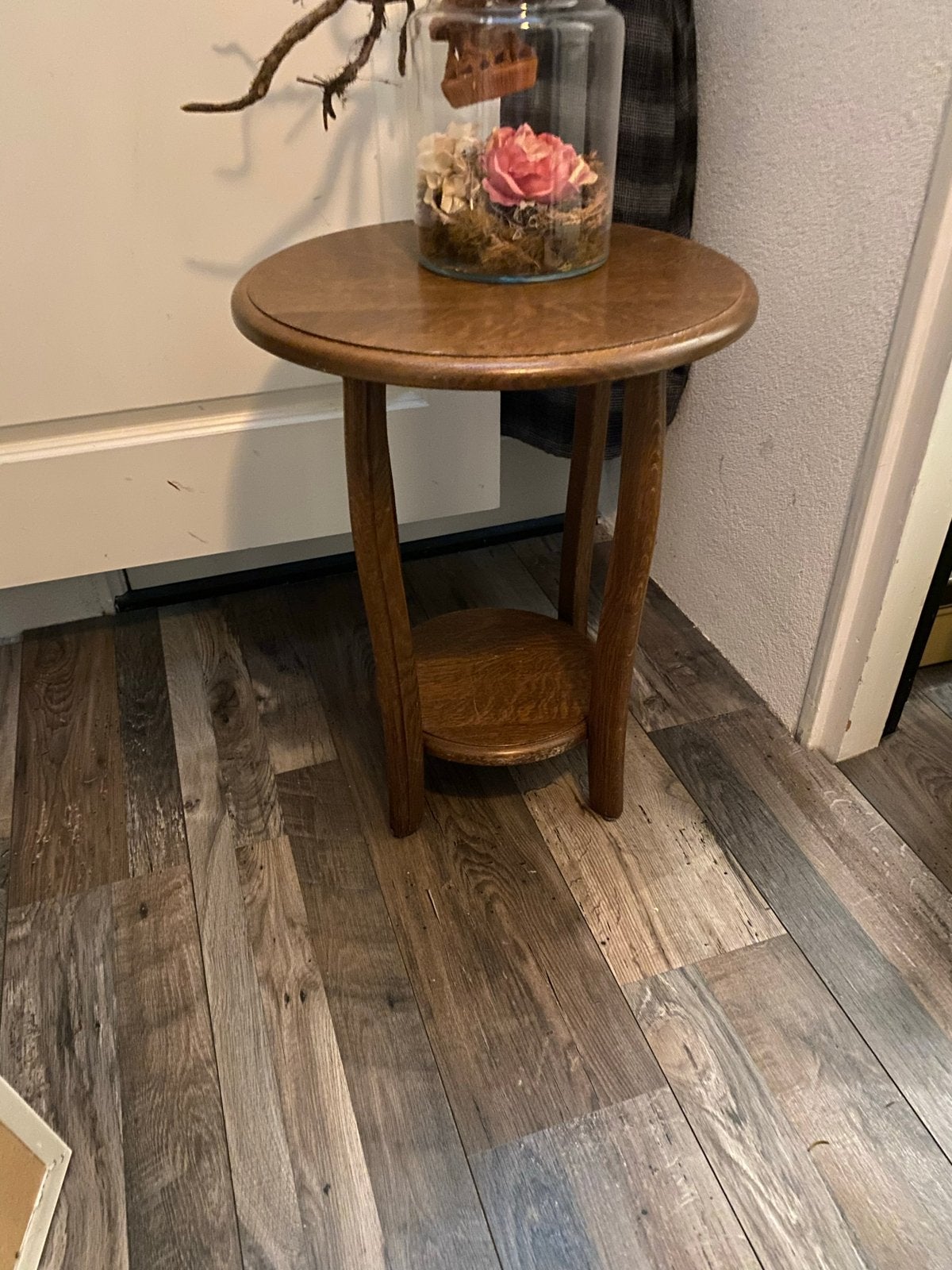 Antieke houten bijzettafel met ronde bladen, Antiek en Kunst, Antiek | Meubels | Tafels, Ophalen