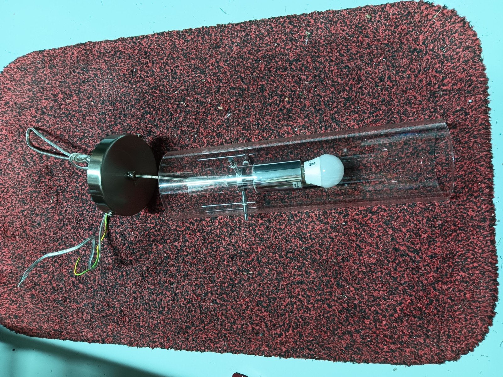 Moderne Hanglamp met Glazen Cilinder, Gebruikt, Glas, Modern, E27 (groot)