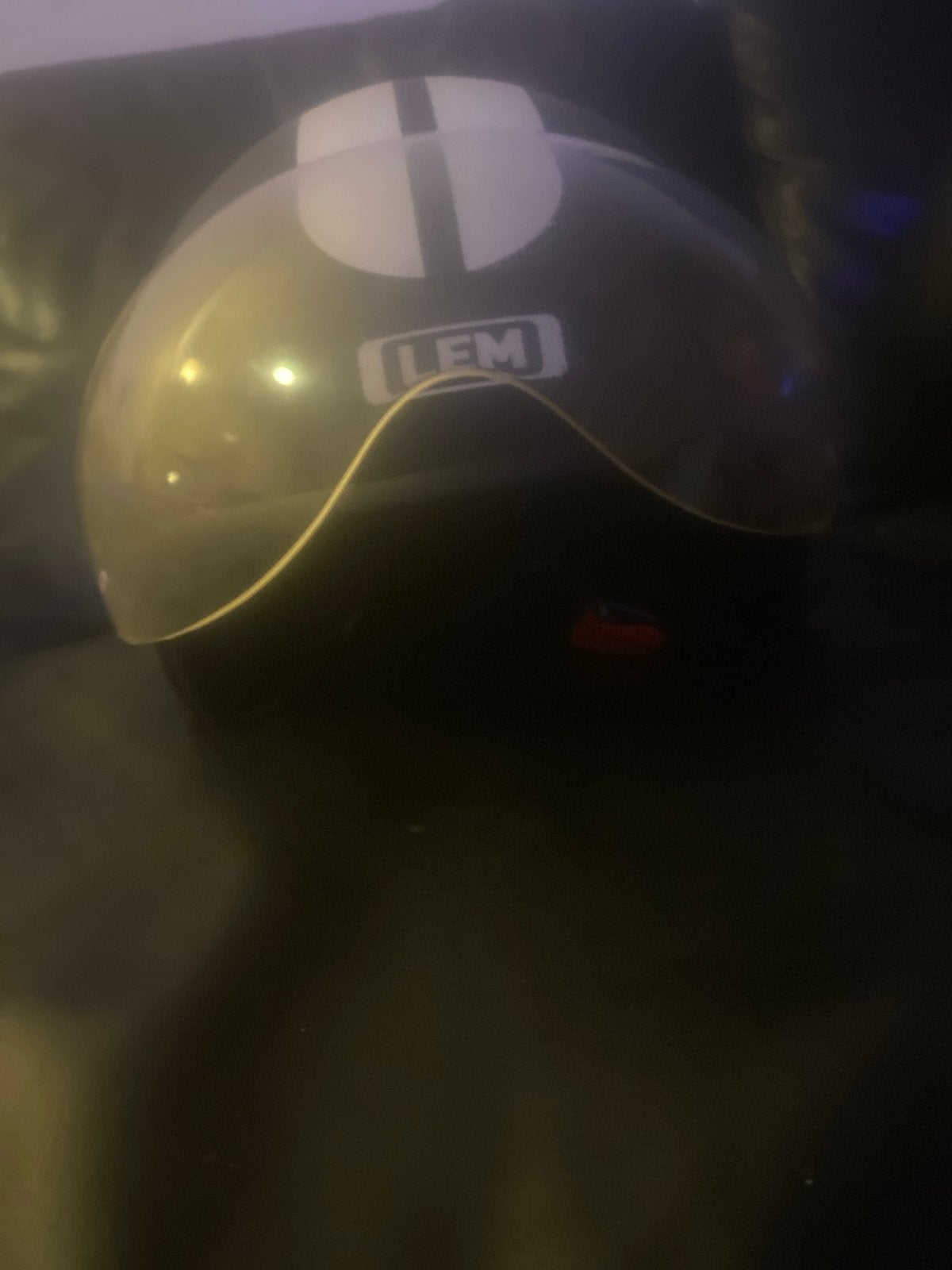 Stijlvolle LEM Scooterhelm - Zwart met Vizier, Ophalen, Gebruikt, Medium