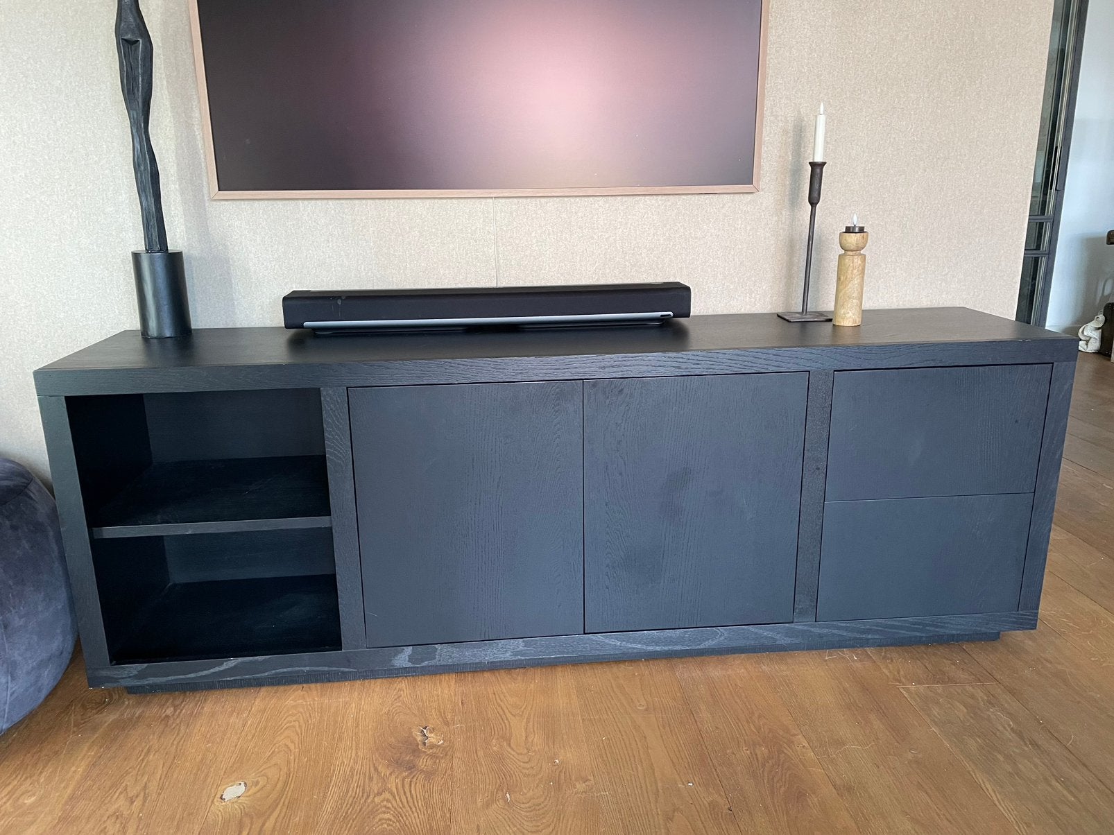 Mooi zwart dressoir, Ophalen, Zo goed als nieuw, 25 tot 50 cm, Minder dan 100 cm