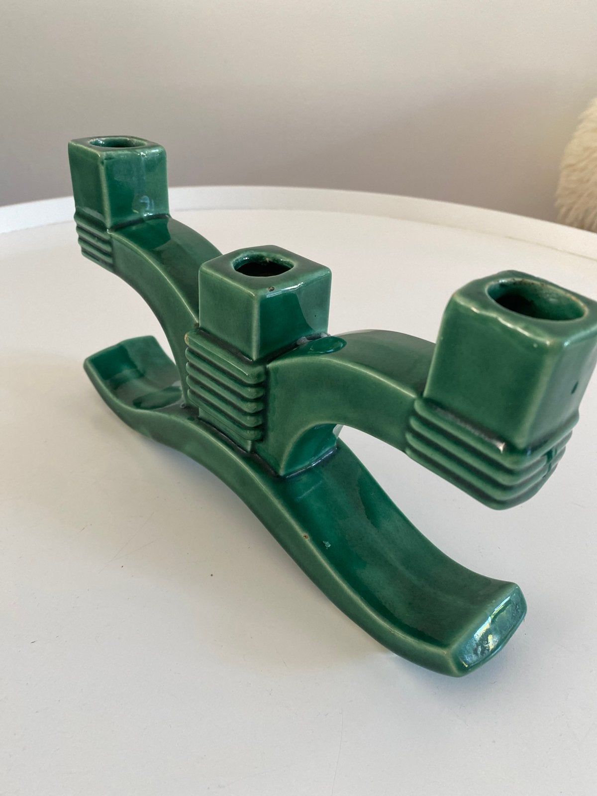 Vintage kandelaar Frans keramiek art Deco jaren 50, Ophalen