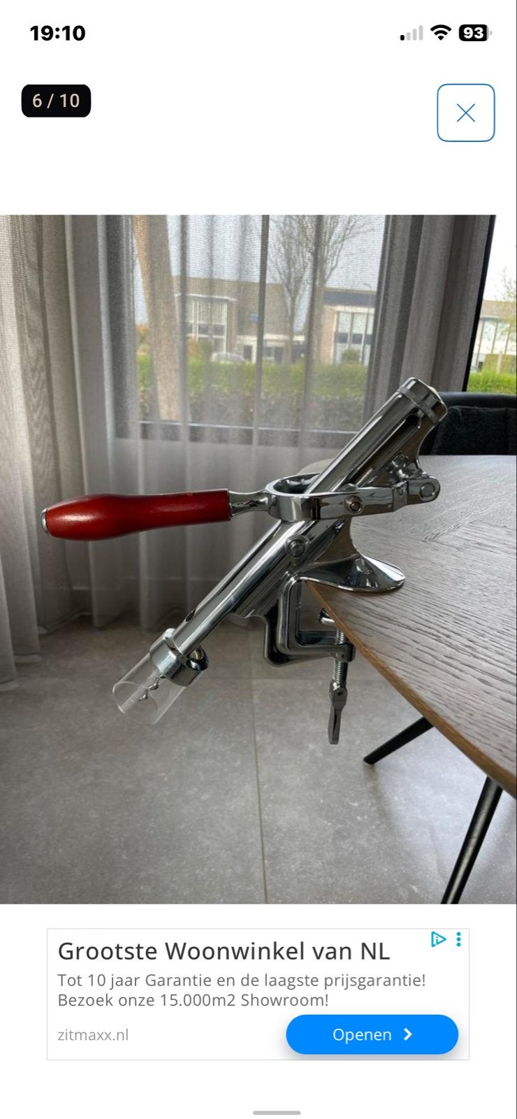Tafel kurkentrekker - Wijnopener - Flessenopener, Ophalen, Zilver, Metaal, Overige merken