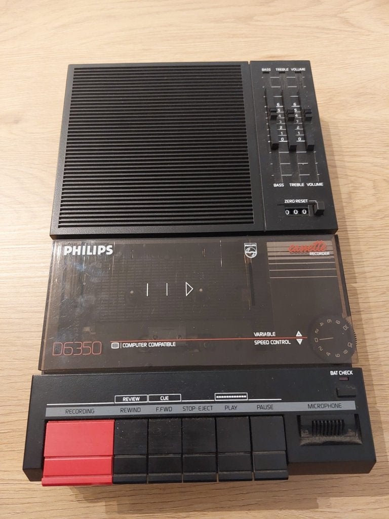 Philips D6350 cassette recorder (defect), Ophalen, Enkel, Philips, Tape counter