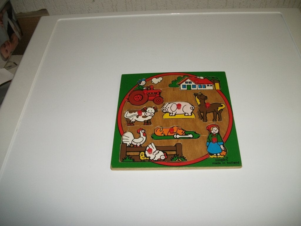 Puzzel simplex boer en boerin 9 delig, Ophalen of Verzenden, Gebruikt