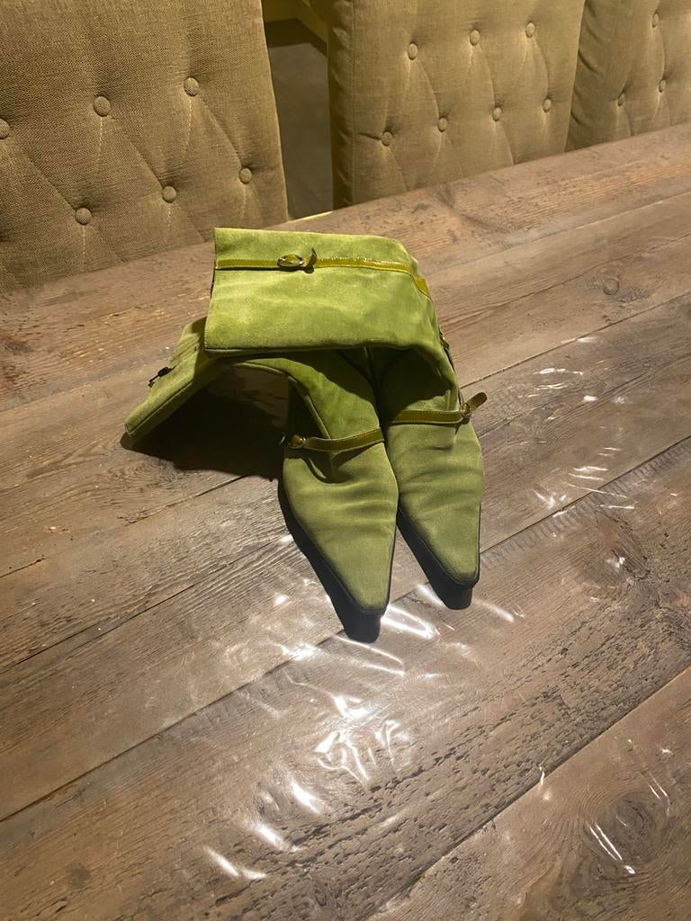 Dick boons groene laarsen izgst maat 41, Kleding | Dames, Schoenen, Hoge laarzen, Ophalen of Verzenden, Gedragen, Groen