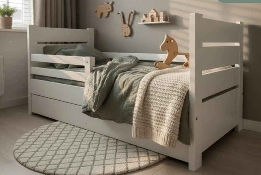 Peuterbed Milly & Mo Wit, 70x150cm, inclusief lattenbodem, Gebruikt, 70 tot 85 cm, 140 tot 160 cm, Ophalen