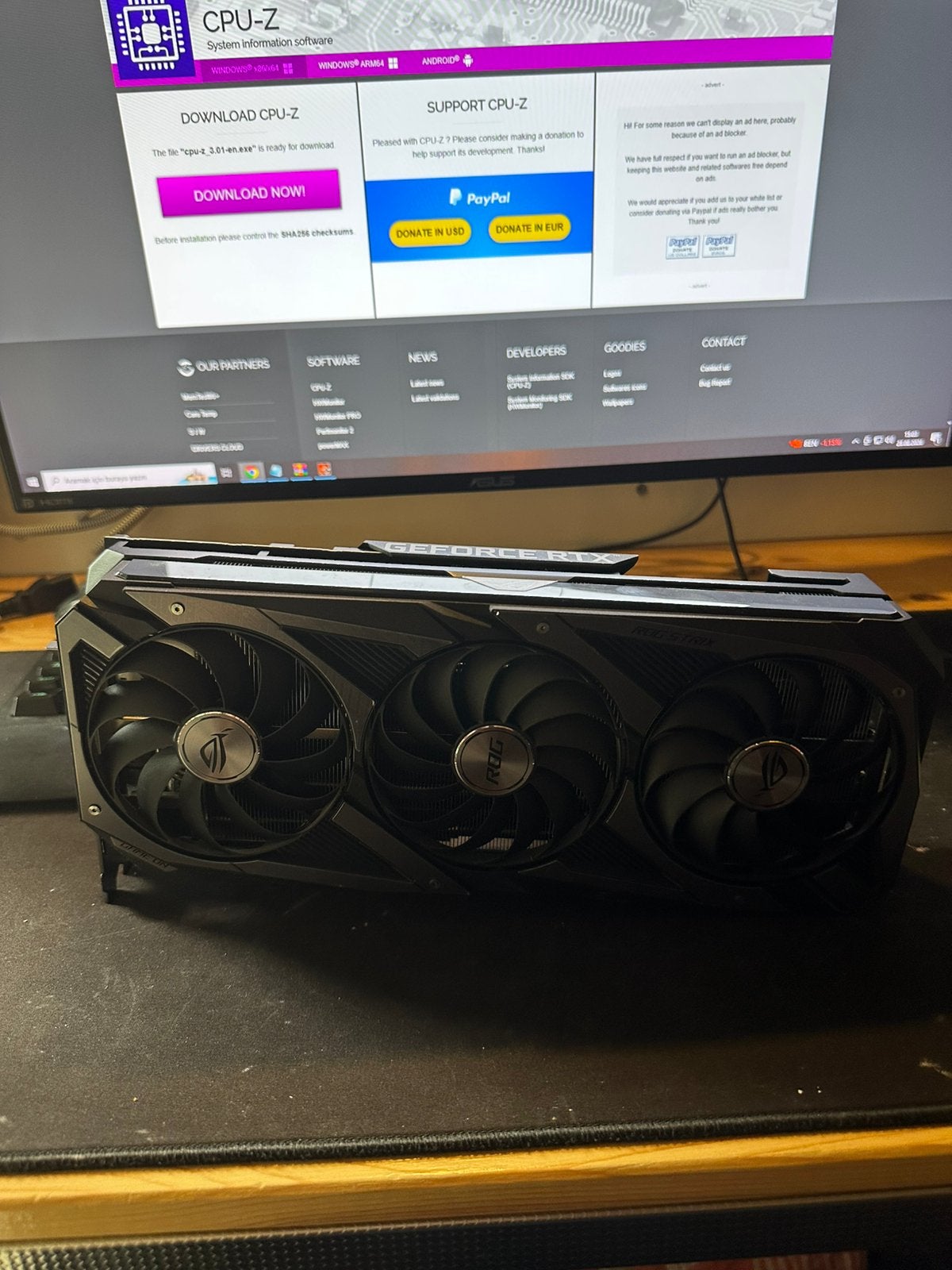 ASUS ROG STRIX RTX 3060 Ti 8GB OC | Premium 3-Fan, Computers en Software, Videokaarten, GDDR6, PCI-Express 4, Ophalen of Verzenden