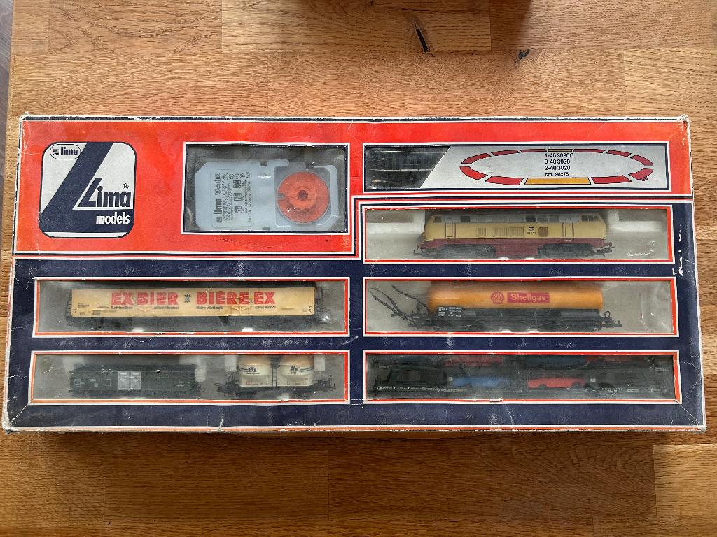 Lima H0 modeltrein startset – locomotief, wagons, rails, Gelijkstroom, Verzenden, Lima, Gebruikt