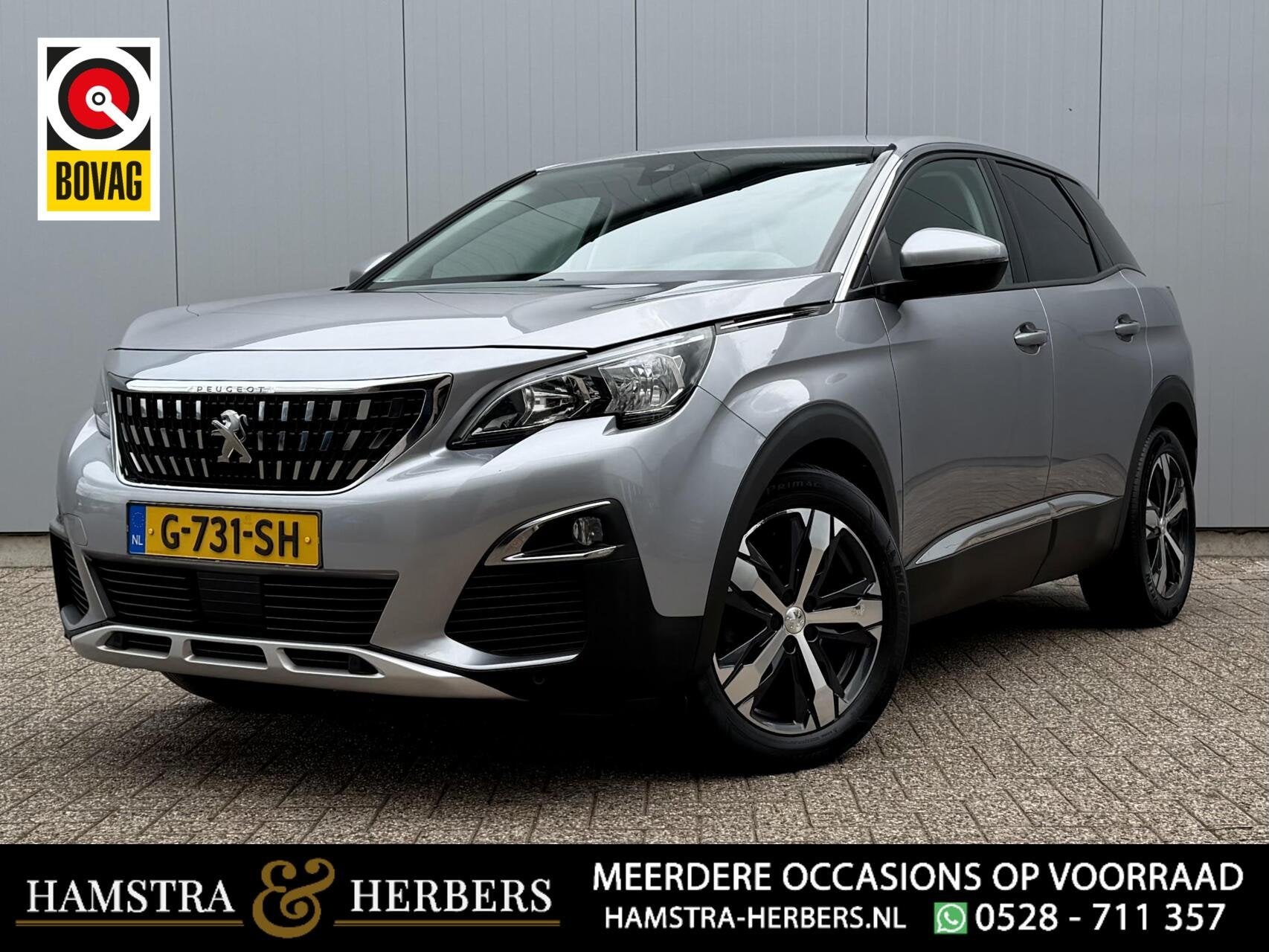 Peugeot 3008 1.2 PureTech Allure grijs automaat, Gebruikt, 1199 cc, Bedrijf, 690 kg